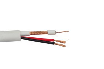 China RG59 Micro CCTV Coaxial Cable 95% CCA Braid + 2×0.75mm2 CCA Power Common for sale