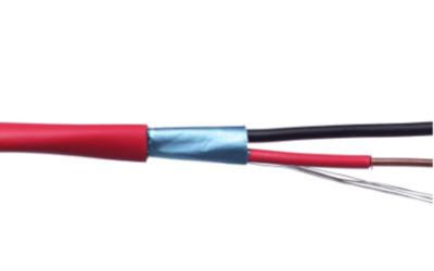 China 12 AWG 2 Cores Shielded Fire Alarm Cable Solid Copper Conductor FPL-CL2 PVC for sale
