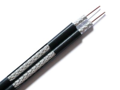 China Direct Burial Dual RG6 CATV Coaxial Cable 18 AWG CCS 60% AL Braid with Jelly PE for sale