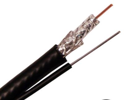 China RG6 CCS Conductor Dual Shielded with Steel Messenger Outdoor CATV Coaxial Cable for sale