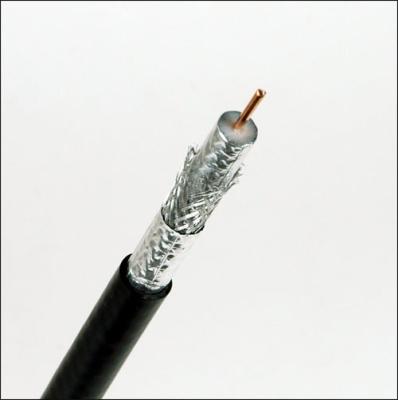China RG11 Tri. Shielded CATV Coaxial Cable 14 AWG CCS 60% AL Braid CM Rated PVC Jacket for sale