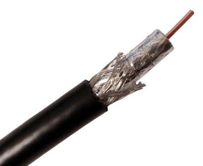 China 14 AWG RG11 Quad Shielded CATV Coaxial Cable UL CMR Rated PVC Jacket for CATV for sale