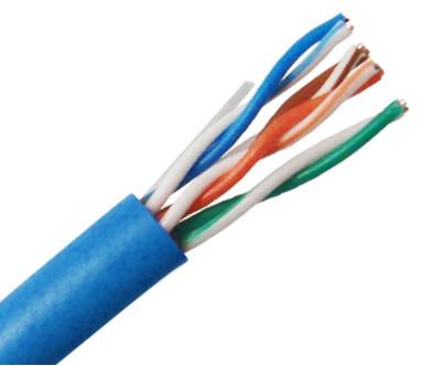 China UTP CAT5E UL CMR 350 MHz 24 AWG Solid Bare Copper Conductor Network Cable for sale