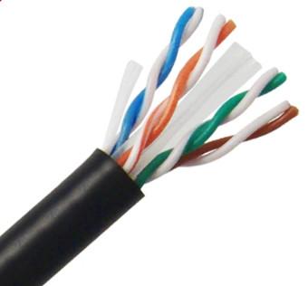 China Outdoor UTP CAT6 Network Cable 23 AWG Soild Copper Conductor UV-PE Jacket for sale