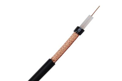 China 23AWG descubren la trenza sólida del cable coaxial PE el 95% CCA del CCTV del conductor de cobre RG59 B/U en venta