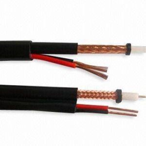 China Conductor de cobre PE sólido del cable 22AWG de RG59 Powax con el cable de alimentación 0.75mm2 en venta