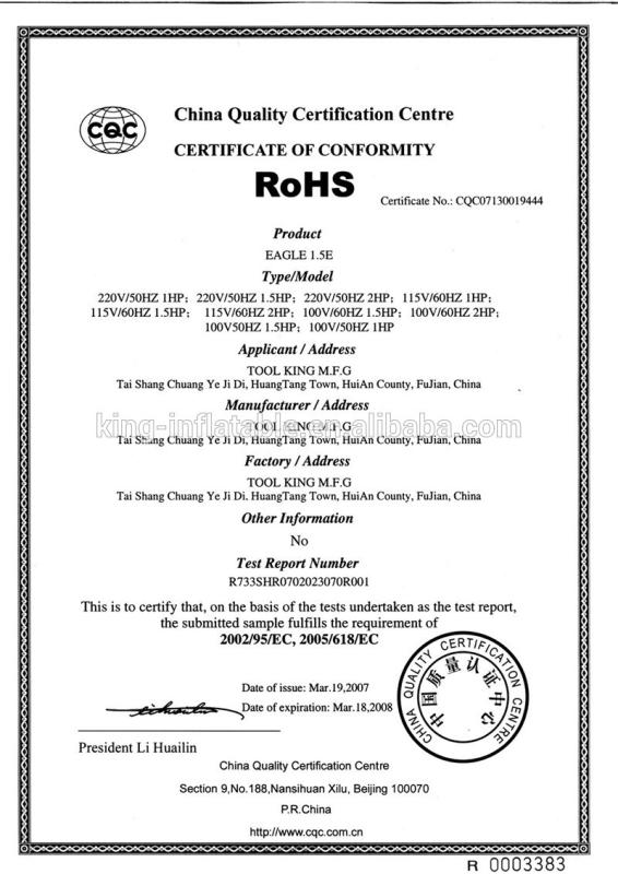 PVC tarpaulin ROH standard Low toxicity report - King Inflatable Co.,Limited