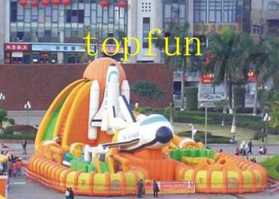 China Big PVC Tarpaulin Plane Model Inflatable Fun City Kids Water Parks Custom for sale