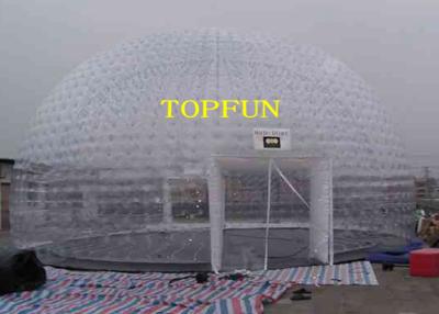 China 8m Diameter Inflatable Party Tent Clear Dome Tent Noncontinuous Type for sale