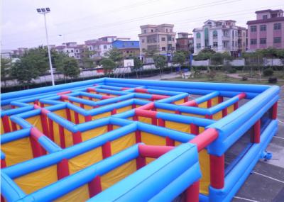 China Customized 10*8m Outdoor Inflatable Maze / Laser Tag Maze With Net Surroudings for sale
