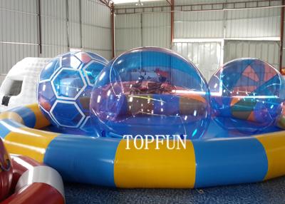 China CE 7.3 m Diameter Plastic Swimming Pool With Water Walking Ball for sale