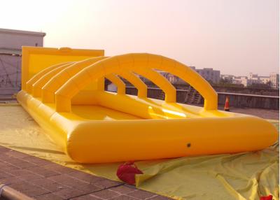 China Yellow Customized Inflatable Sports Games With Obstacle Arch N Basket Hoops for sale