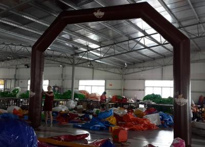 China 0.4mm PVC Tarpaulin Chololate Color Inflatable Archways For Promotion for sale