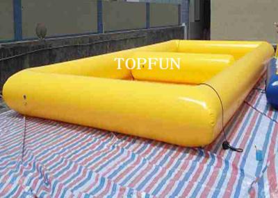 Cina Approvazione gonfiabile del CE della tela cerata del PVC delle piscine del doppio stagno giallo divertente in vendita