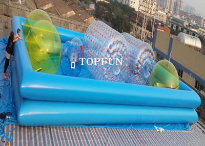 China Custom Double Pipes Funny Inflatable Swimming Pool Water Walking Ball Roller for sale