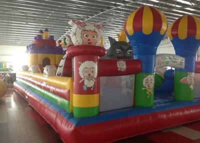 China Funny PVC Inflatable Sports Games , Red Indoor Inflatable Playground For Family for sale