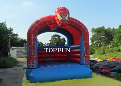 China Red / Blue Inflatable Spiderman Jumping Castle Bouncy House Waterproof for sale