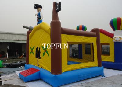 China Yellow Outdoor Kids Amusement Park , Inflatable Jumping Castle 5 x 4 m OEM for sale