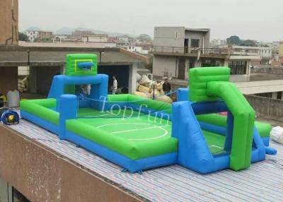 Chine Utilisation réglée EN14960 de jeux de sport en plein air de basket-ball de bâche de PVC de but gonflable de cours à vendre