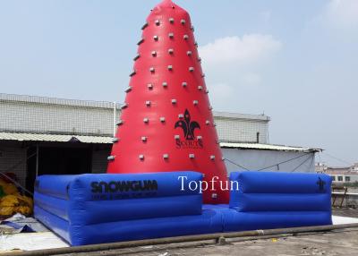 China Exciting Outdoor Inflatable Sports Games , Red Inflatable Climbing Wall OEM & ODM for sale