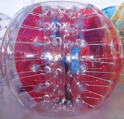 China Red And Clear 0.8mm PVC Human Bumper Ball Inflatable Ball For Kids for sale