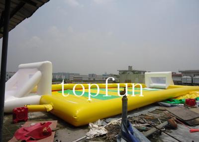 China Fire Resistant Inflatable Football Field Sewn Stitching 14m X 8m for sale