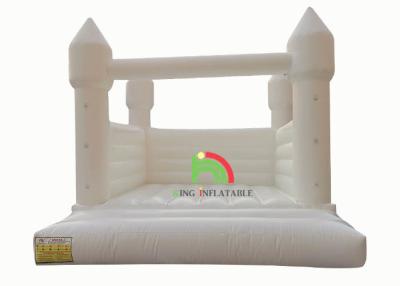 China Inflatable Bouncer Castle 13ft*11.5ft*10ft White Jumper Bouncy Castle Wedding Decorations Jumping Bed For Party for sale