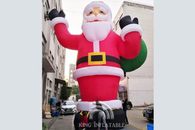 China Giant 33 Ft / 10M Inflatable Santa Outdoor Inflatable Christmas Decoration Blow Up Santa Claus for sale