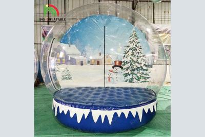 China Christmas Giant Inflatable Snow Globe 10Ft HOutdoor Commercial Inflatable Snowball Transparent Christmas Decoration for sale