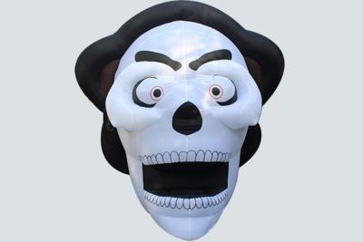 China Decoración al aire libre interior del diablo del cráneo del partido gigante principal esquelético inflable portátil espantoso de Halloween en venta