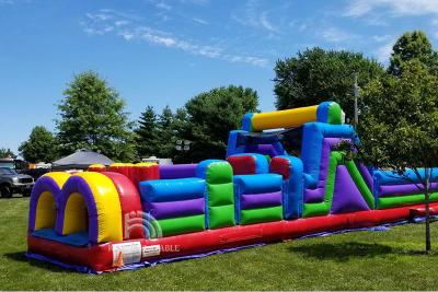 China Inflatable Obstacle Course Rental Blow Up Bounce House Wipeout Races For Adults Kids for sale