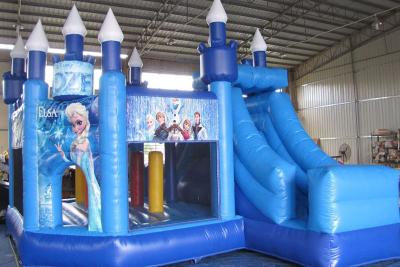 China Frozen Bouncy Castle Combo Commercial Bounce House Inflatable Jumping Bouncer With Slide For Kids for sale