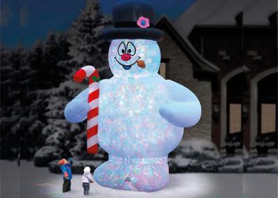 China Muñeco de nieve inflable de 20 pies, decoración de Navidad, inflables de patio, muñeco de nieve de Navidad en movimiento en venta