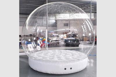 China Inflatable Snow Globe Photo Booth With Blowing Snow Human Size Led Lights for sale