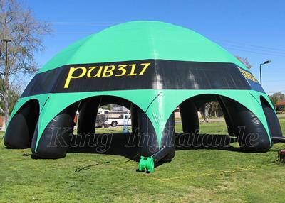 China Inflatable Event Tent Green Black Commercial Shade Blow Up Canopy Spider Tent for sale
