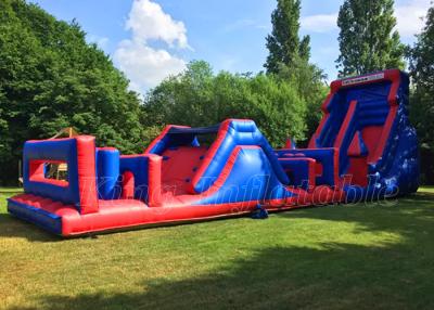 China Inflatable Boot Camp Obstacle Courses Blue & Red Customized Commercial Activities Game for sale