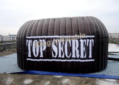 China Black Advertising Inflatable Open Tent Photo Booth Logo Printing For Trade Show for sale