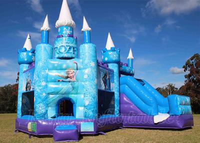 China Frozen Giant Inflatable Castles Fun Game Obstacles Climb Areas Slides Jumping Castle for sale