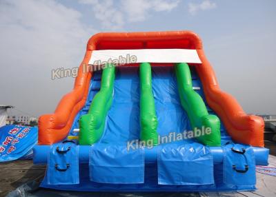 China 6*6 m Kids Love Double Lane Inflatable Water Slide For Outdoor Playground for sale