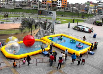 China Gelber aufblasbarer Swimmingpool in der polygonaler/Rechteck-Form für Gebrauch im Freien zu verkaufen