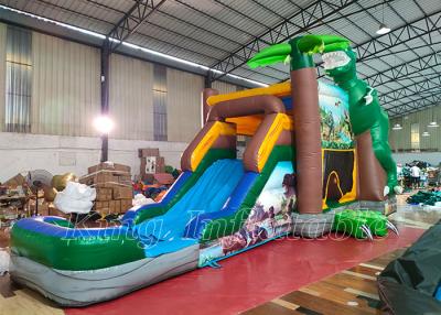 China Dinosaurs Happy Hop Bouncy Castle Slide T-Rex Bounce House Inflatable Jumping Castles for sale