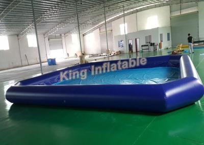 China Outdoor Giant Blue  PVC Square Inflatable Swimming Pool Size 10m X 8m For Kids Use for sale