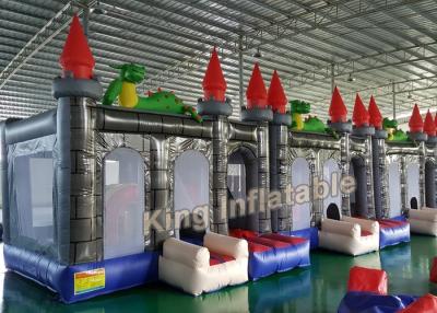 China Aduana castillo animoso inflable del dragón de 4 de los x 4m con el ventilador para los niños en venta