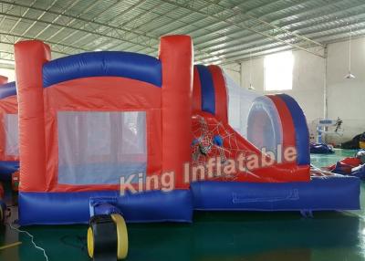 China Spider-man Funny Inflatable Jumping Bouncy Castle Outdoor  Red with 0.55mm PVC Tarpaulin for sale