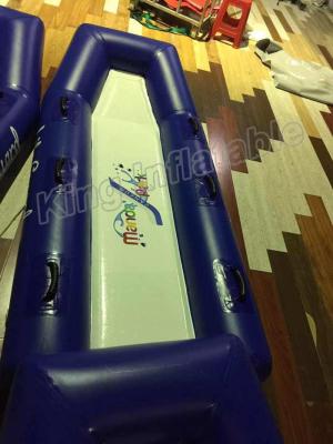 China Life Guarding Use Blow Up Blue / White PVC Water Guard Board Toy For Outdoor Games for sale