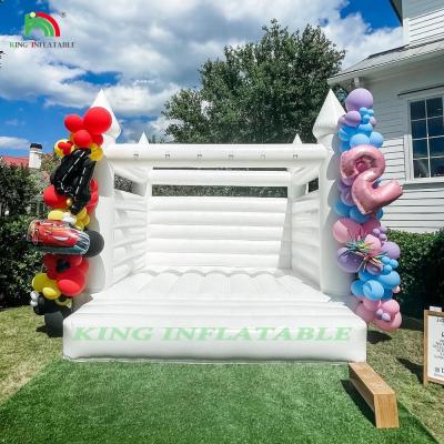 China White Inflatable Bouncer Castle Indoor Inflatable Bounce House For Wedding for sale