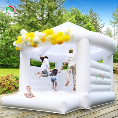 China Backyard Water Jumper Toy White Castle Bouncer Outdoor And Indoor Party Inflatable Bounce House Kids Castle for sale