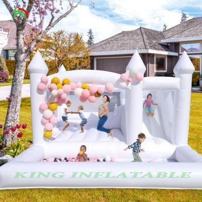 China Commercial inflável White Jumping Bouncer Castelo Bounce House Castelo White Bounce Com Ball Pit à venda