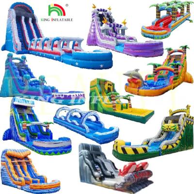 China Multiple Styles Customization Commercial Residential Inflatable Water Slide Inflatable Slide With PVC Water Slides for sale