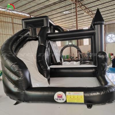 China Venda quente Casa de salto inflável com buraco de bola e escorrega moonwalk saltadores de casa à venda